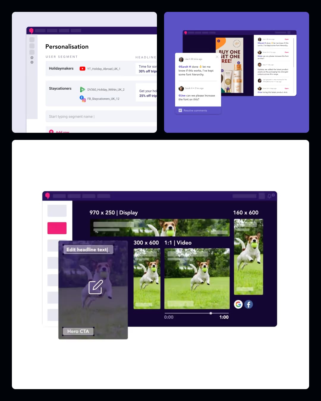 &above's product design mock up's for client AdLib