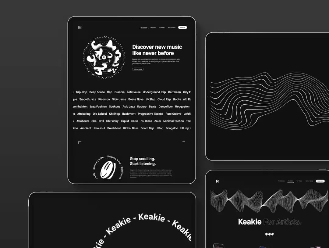 Web app designed and developed in javascript framework by &above agency