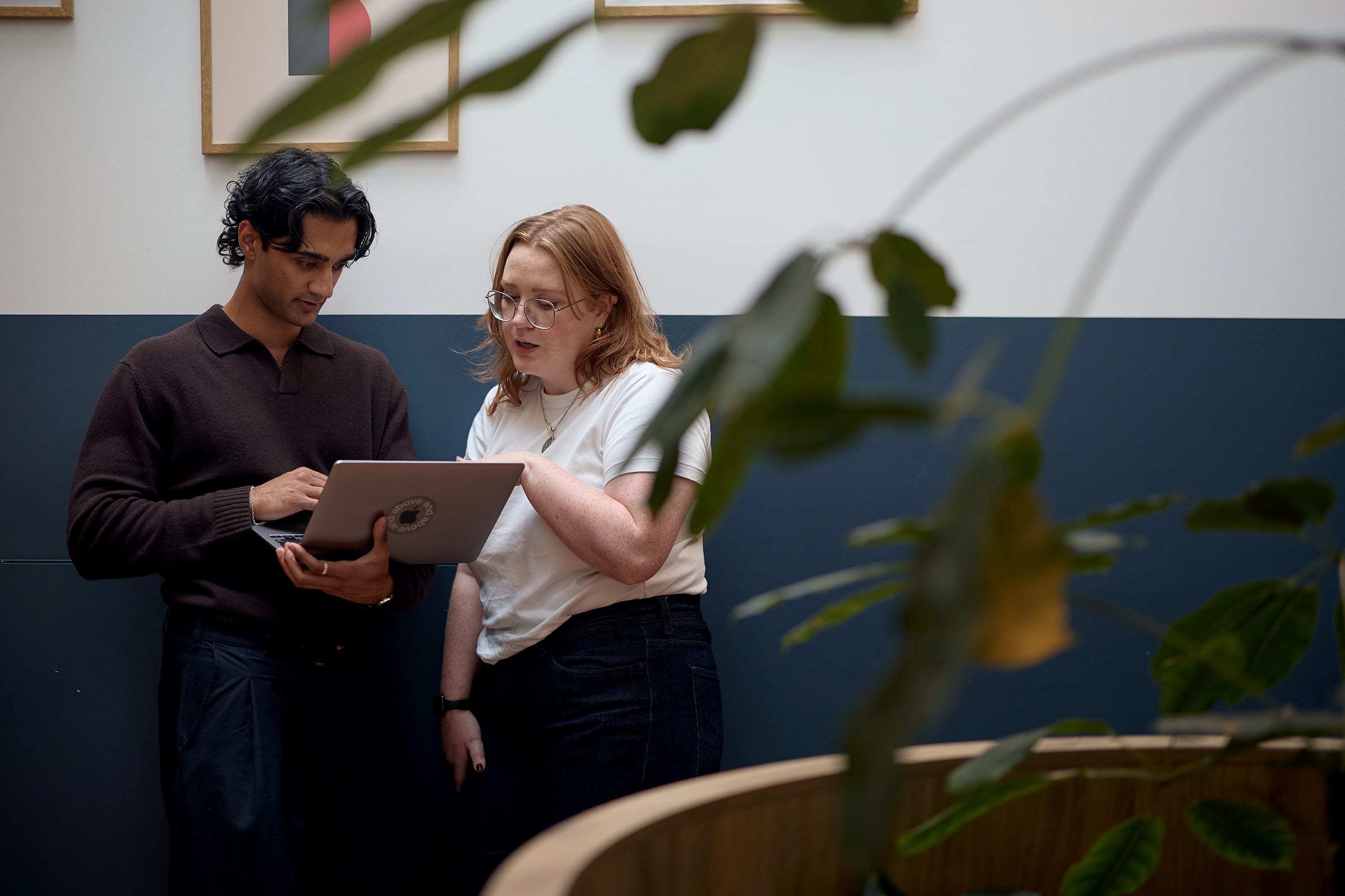 Team collaborating in the office