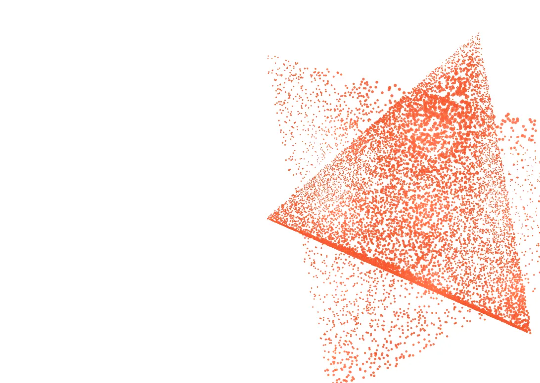 Abstract particle artwork for LeadDev press coverage
